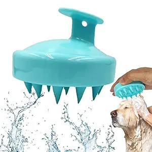 Style Keepers Pet Silicone shampoo brush for dogs cats, Pets bath massage comb brush with soft pins for long&short hair, For Grooming and Romove shedding hair, Easy to grip