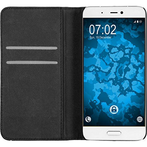 PhoneNatic Cubierta de cuero artificial para Xiaomi Mi 5s - Bookstyle negro - Cover Cubierta   protector de pantalla