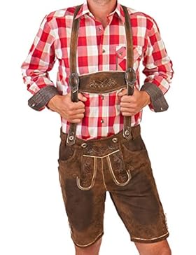 Trachten Lederhose kurz - MAXTAL - walnuß