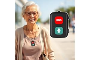 GIDACOM SOS Anziani Localizzatore GPS sensore Anticaduta Impermeabile IP67 Chiamate Bidirezionali Geo-Recinzione Promemoria Farmaci Inclusa App di Tracciamento in inglese (SOS One)