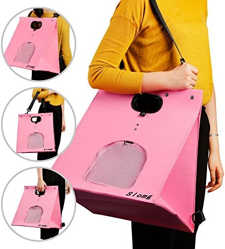 Soft Sided Pet Travel Carrier Tote, Airline Approved Pet Animal Carrier Purse, Portable Collapsible Pet Carrier, Adjustable Pet Sling Shoulder Bag, Soft Backpack Cat Dog Rabbit Carrier, Pink
