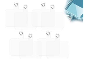 Lhbwhiz 8 Stück Handy Lanyard Pads,Universal Transparent Handyband Patch,Phone Tether Tabs Ersatzteil,Handykette Adapter,Handyschlaufe Anhänger,handyanhänger,für die Meisten Smartphones(6 * 5.5 cm)