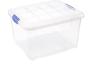 Acan Tradineur - Caja de almacenaje plástico 4 L. Cesta, recipiente almacenamiento objetos 14 x 26 x 17 cm