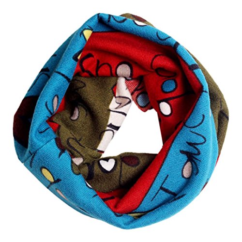 Koly Baby Girl Boy Multicolor Children Neckerchief Warm Winter Cotton Scarf Shawl (Blue)