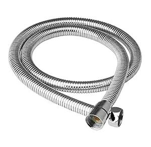 ASTER 1 Meter Stainless Steel Flexible Shower Hose/Hand Shower/Shower Tube/Health Faucet Tube/Flexible Tube (1 Meter, Chrome Finish) (Pack of 1)