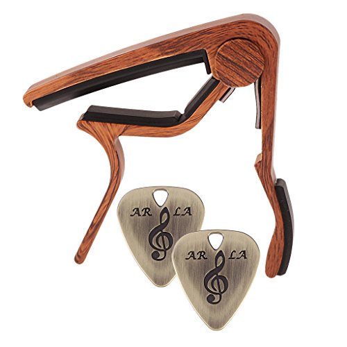 Preisvergleich Produktbild MagiDeal Gitarrenplektren Plectrum mit Kapodaster Set für Akustikgitarre E-Gitarre / Bass