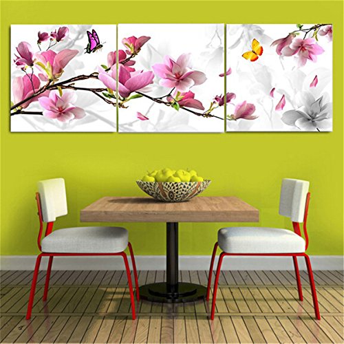 [Kostenloser Versand] 3 Blume Kombination Malerei Ölgemälde auf Leinwand gedruckt Home Decorative Art Bild BML® Marke//3 Pintura AL óleo Combinación de flores impreso EN EL Hogar de la Lona Imagen de Arte Decorativo EN - 2