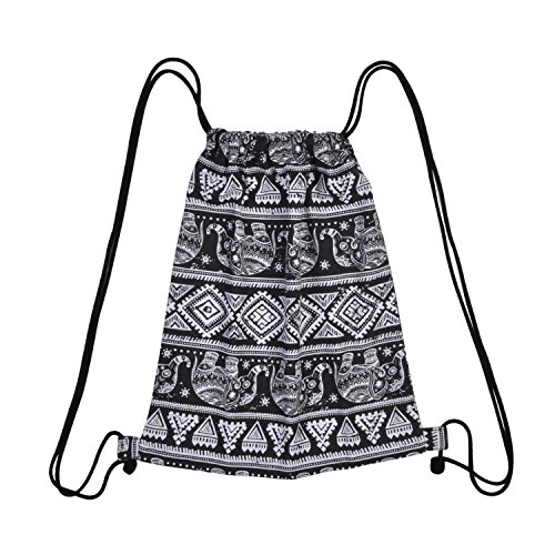 Bolsa hipster de yute, para ir a la compra, a la playa, viajes, senderismo de Diossad, negro