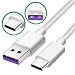 Produktbild HUUH® USB 2.0 Type C 5A Kabel,Super Charge,Kompatibel:Huawei P20/Huawei P20 Pro/Huawei Honor View 10/Huawei Honor 10/Huawei Mate RS Porsche Design/Huawei Mate 10/Huawei Mate10 Pro/Huawei Mate10 Porsche Design(Weiß 1,5M)