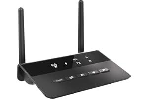 eppfun AK8675C Ricevitore Trasmettitore Bluetooth 5.2 per TV, Adattatore Audio Wireless con Qualcomm APTX-Adaptive HD Bassa Latenza, RCA/AUX 3,5mm per Impianto Stereo (Nero)