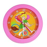 Kinderuhr Bibi Blocksberg Quarz 22x22cm Kinderwanduhr rosa Wanduhr Kinder Uhr