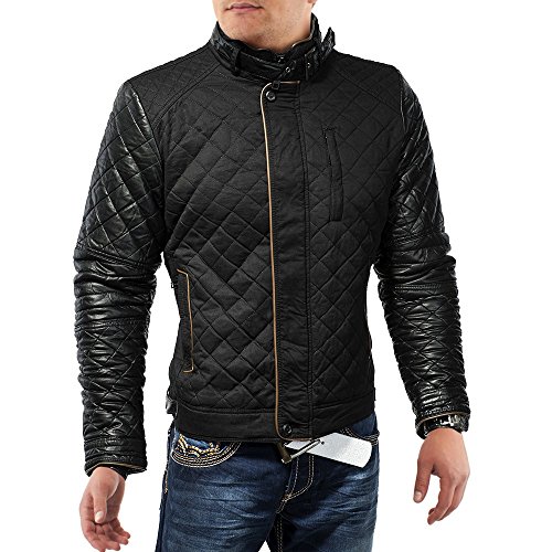 Herren Jacke Bossmen ID1126 Stepp/Leder gefttert, Gre Jacken:M