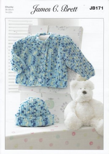 JB171 Baby Jacket and Hat 36-56 cm (14-22 ins)