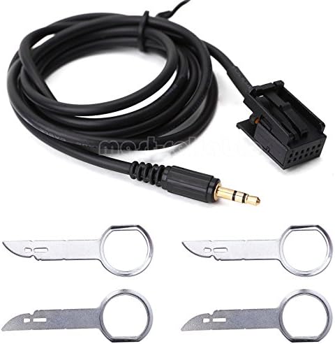 OSAIL For Fits Ford 6000CD Stereos with AUX button on Front AUX In Input Adapter Cable Lead iPod iPhone HTC MP3 New UK Delivery (Black)