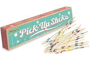 Playwrite Mikado Pick Up Sticks Traditional Games | Classic Retro Wooden Stick Game for Adults and Kids