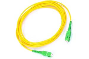 H Cable de Fibra Óptica para Router-Compatible 99% Conpatible con Movistar Jazztel Vodafone Orange Amena Masmovil SC/APC a SC/APC monomodo simplex 9/125 (AMARILLO 2M)
