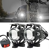 faros antiniebla moto 【EXTREMADAMENTE BRILLANTE】Biqing LED Faros Moto, haz enfocado de largo alcance con 3000LM que le permite a su motocicleta ser la más fría de la carretera.