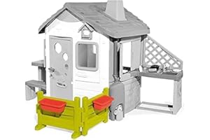 Smoby - Espace Jardin - Accessoire de Maison Smoby - 2 Barrières + 2 Jardinières - 810904