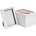 Nicola Spring 3D Shadow Box Photo Frames - 5 x 7 (12 x 17cm) - Pack of 5 - White 3D Photo Frame 3D Box Picture Frame Display Case for Crafts, Keepsakes, Wedding, Graduation
