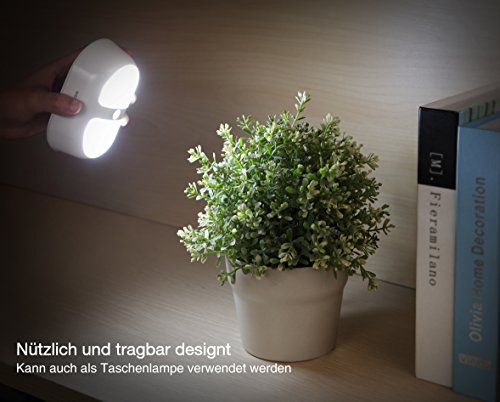 Jerrybox Nachtlicht mit Bewegungsmelder Batteriebetriebene Wandlichter mit 10 LEDs und Zweifachem Sensor, Nachtlampe für Kinderzimmer, Schlafzimmer, Treppe, Bad und Schrank - 3