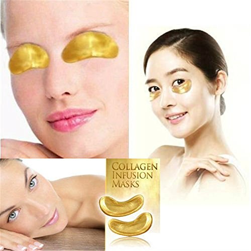 Ardisle Gold Collagen Bio Crystal for Face Facial Eye Neck Mask Anti Ageing Wrinkle Mask (Eye Mask 8PCS)