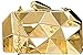 Produktbild ForeverWithYou Frauen-Handwerks-Partei Diamond Cut Box Brautmode, beiläufige Clutch Metallic Gold Beutel-Geldbeutel