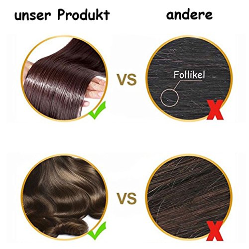 S-noilite- 60cm 8 teiliges SET Clip In Hair Extensions Haarverlängerung Full Head Haarteil Haarverdichtung (Wellig,Sandblond & Bleichmittel Blond) - 6