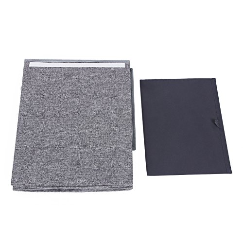 Songmics Wäschekorb Wäschesack Wäschesammler 60L mit Deckel leicht und faltbar 40 x 50 x 30 cm (B x H x T) Grau LCB109 - 9