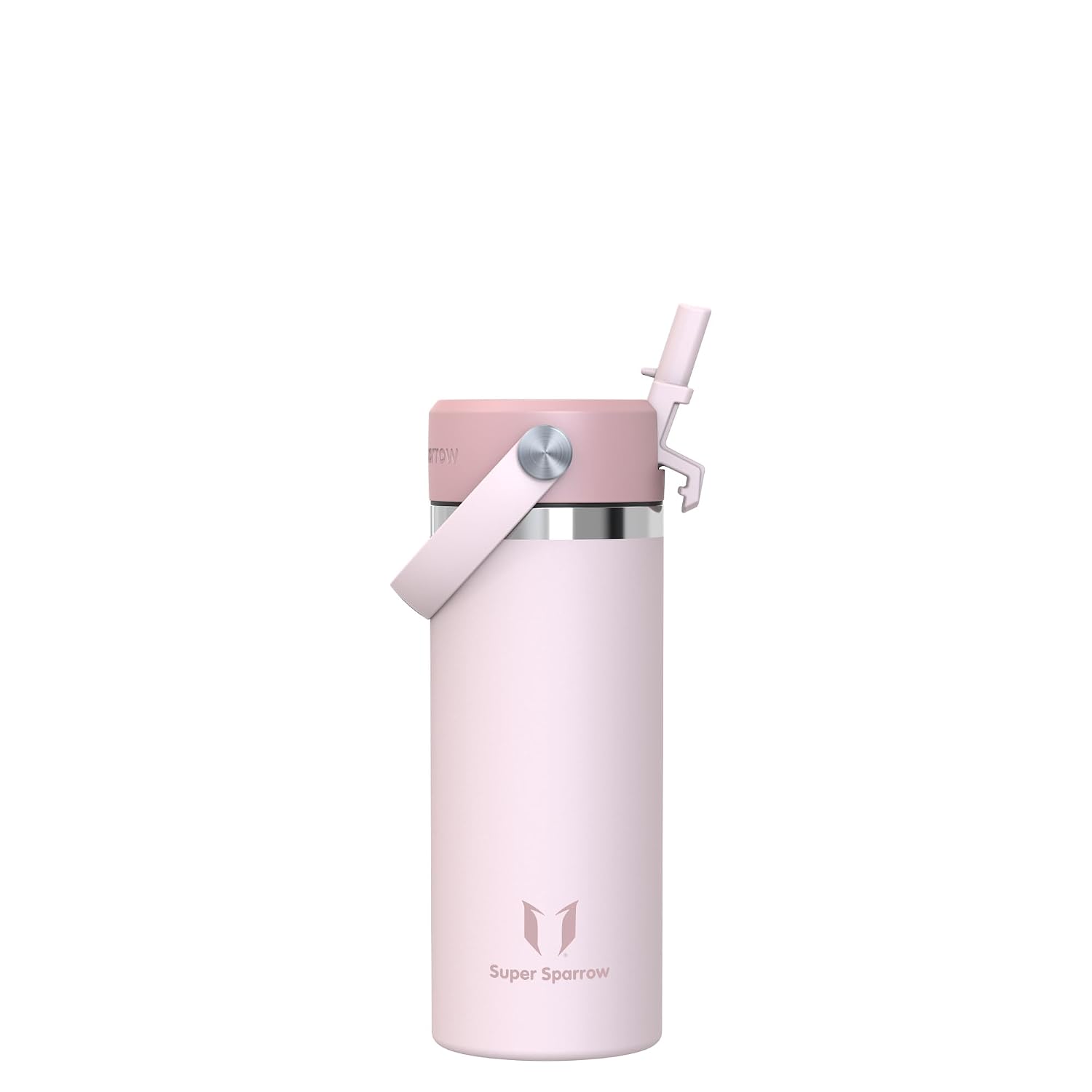 Sparrow Borraccia Termica 500ml/750ml/1L - Borracce Bambini con Cannuccia | Bottiglia Senza BPA & Perdite, Lavastoviglie, Caldo & Freddo, Scuola,Sport,Viaggio - SwivelSip Borraccia Tappo Flex Cannuccia