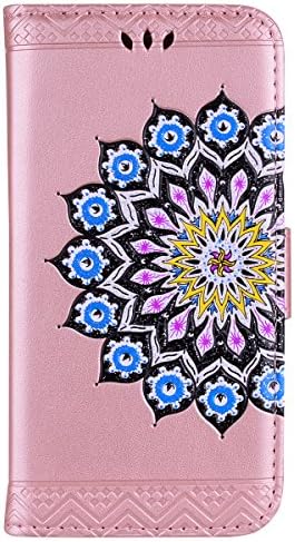 Samsung Galaxy S8 Plus Mandala Case, CXTcase Samsung S8 Plus Flip Wallet Case Leather Magnetic Floral Phone Cover with Card Holder for Samsung Galaxy S8 Plus Flower Rosegold