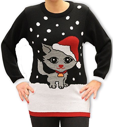 chinese dress ladies Red Reindeer Womens Ugly Christmas Sweater Dress main image 1