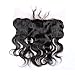 Sunwell 6A Virgin Remy Lace Frontal Closure Body Wave Free Part 13x4 Bleach Knots with Baby Hair, Natural Color 10"