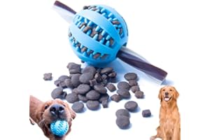 MZQSIY Dog Treat Dispenser Interactive Ball Dog Toy Ball,Dog Puzzle Toy Improve Pet Intelligence, And Enhance Dog Chewing Power Relieve Boredom,Snack Dispenser Clean Teeth(Large 7cm/2.75in, Blue)