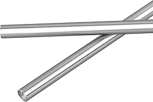 BUVVTPU Linear Rod 2pcs 12mm x 450mm Linear Motion Rod Shaft Guide,12mm Diameter Hardened Rod Chrome Plated Straight Bearing