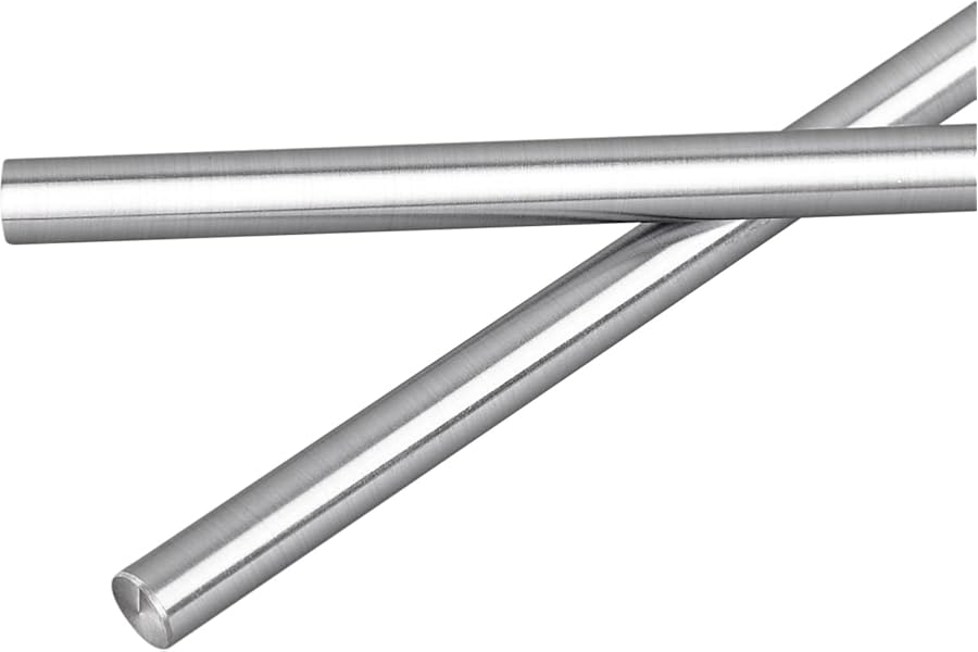 Linear Rod 2pcs 12mm x 300mm Linear Motion Rod Shaft Guide,12mm Diameter Hardened Rod Chrome Plated Straight Bearing
