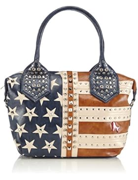 Poodlebag Funkyline-Flag-Friday 3FL0115FRUKT Unisex-Erwachsene Henkeltaschen 37x13x25 cm (B x H x T)