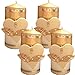 Produktbild Weihnachten Kerzen Set 4 Stück Stumpenkerzen Adventskerzen 100x50 Dekokerzen Kerzen für Adventskranz Tischkerzen Präsent Herz Engelflügel Gold IW09