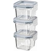 IKEA ASIA 365+ Cam Saklama Kutuları, Kapaklı Yiyecek Kabı, SquareGlass 180ml, 3'l&uuml; Set