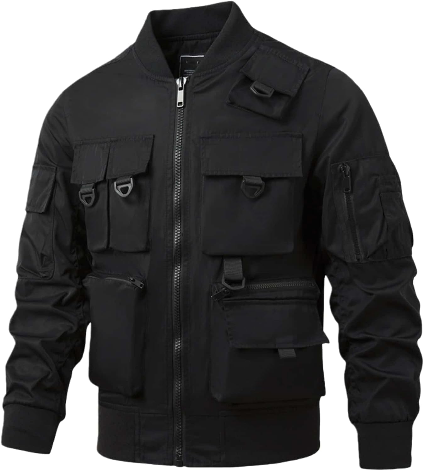 Mens Military Tactical Jacket,Multi Pockets Bomber Jacket,Lightweight Casual Spring Fall Windbreaker