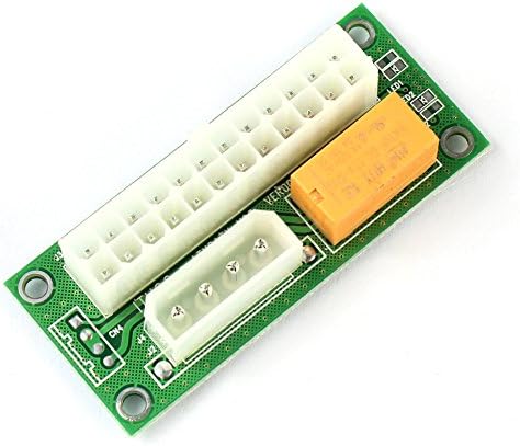 ITHOO ATX 24Pin to Molex 4Pin Dual PSU Power Supply Sync Starter Extender Cable Card For BTC Miner Machine