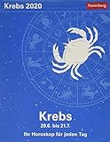 Krebs Sternzeichenkalender. Tischkalender 2020. Tageskalendarium. Blockkalender. Format 11 x 14 cm by 