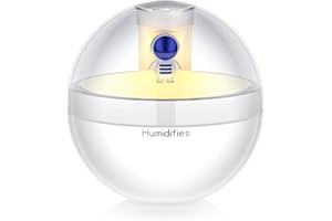 KEVIAN Mini Umidificatore, Ultrasuoni Umidificatore da scrivania, Usb umidificatore con Luce Notturna e 2 Modalità di Nebbia, per Camera da Letto, Ufficio, Viaggi, Piante