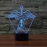 Increíble, solo use una pieza acrílica 2D para crear un atractivo patrón de efectos visuales y estereoscópicos visuales 3D, parece vívido y lleno de personalidad, buen efecto de iluminación y lleno de creatividad