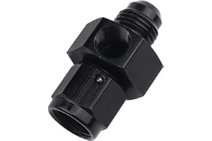 ‎BACEYONG Baceyong Black Aluminiumlegierung Kraftstoffdruck abhauen, an6/an8/an10 männlich auf -6/-8/-10 weiblich mit 1/8 "NPT-Messstiche/Gage-Anschluss