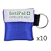 Produktbild IntiPal 1/2/5/10 Stücke Beatmungsmaske Schlüsselanhänger Beatmungshilfe Notfalltuch Taschenmaske Erste Hilfe 5 Farben (10, Blue)