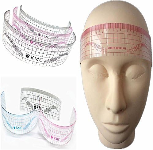 Moyishi 3PCS Eyebrow Tattoo Measure Ruler Grooming Stencil Shaper Ruler Measure Tool Makeup Reusable Set (#1) by Moyishi