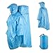 Produktbild Overmont Regenumhang Regenponcho Regenjacke Fahrradponcho Regenmantel Fahrradregenumhang für Camping Wandern Radsport Blau/Orange