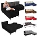 Produktbild VCM Ecksofa / Couch mit Schlaffunktion / Stoff oder Kunstleder Schwarz
