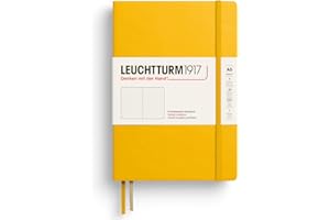 LEUCHTTURM1917 373986 Notebook Medium (A5), Hardcover, 251 Numbered Pages, Sunflower, Dotted