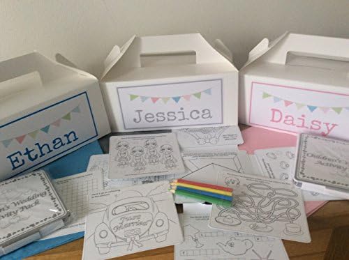 Ava Graceful DesignsLARGE PERSONALISED CHILDREN'S WEDDING ACTIVITY BOX - complete with activity pack & tissue paper